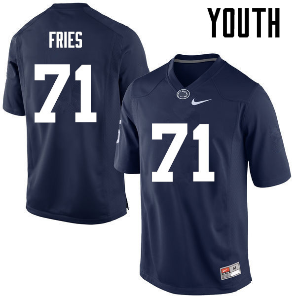 Youth Penn State Nittany Lions #71 Will Fries College Football Jerseys-Navy